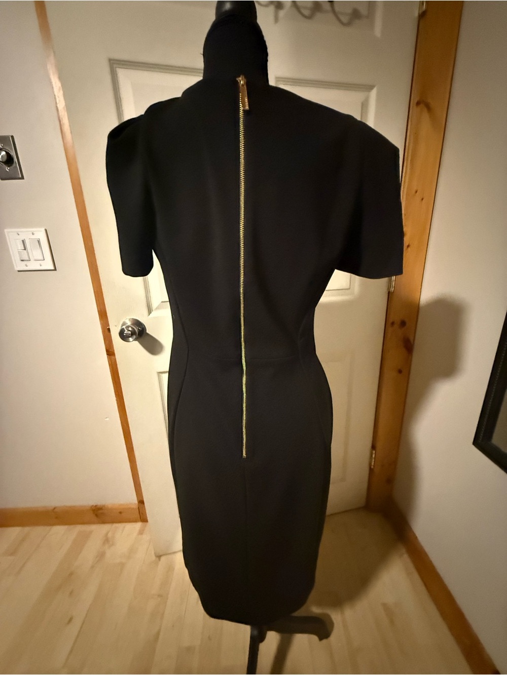 Calvin Klein Black Sheath Dress, Size 8 - Picture 2 of 5